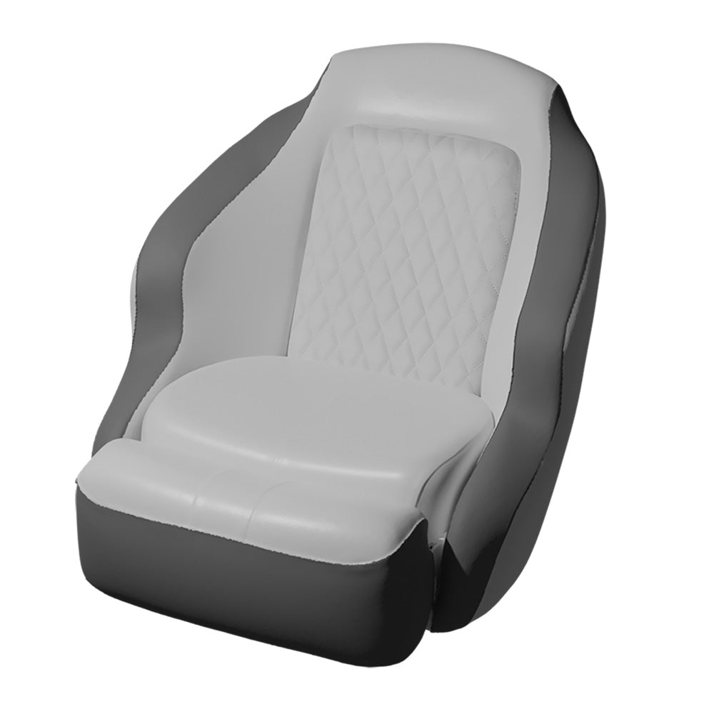 TACO Anclote Diamond Bucket Seat - White/Grey [BA1-25WHT-GRY] - The Happy Skipper