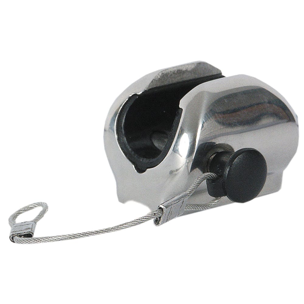 TACO Concave Deck Hinge w/Pin Lanyard - Fits 7/8" Tube [F13-0242/244BN-1] - The Happy Skipper