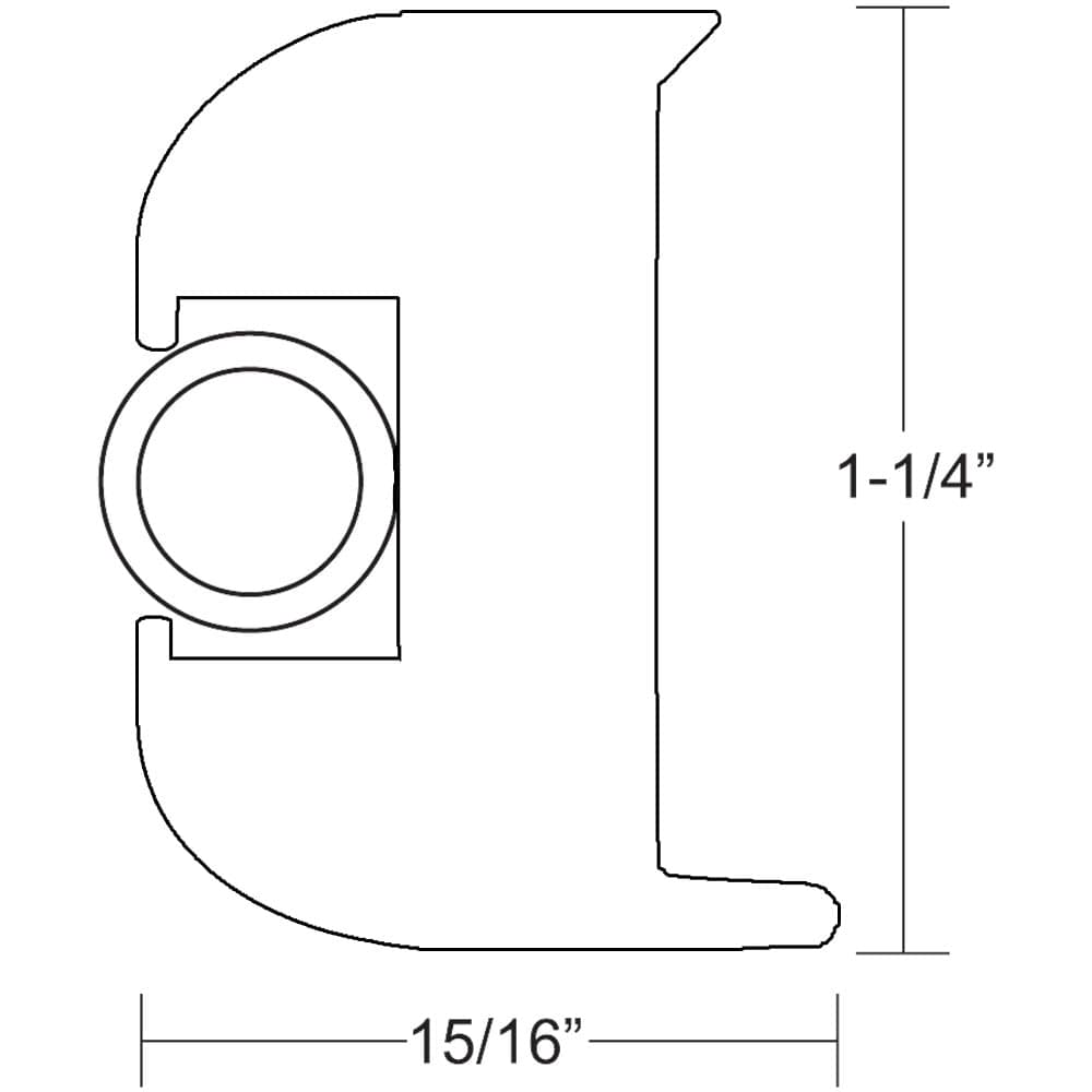 TACO Flex Vinyl Rub Rail Kit - White w/White Insert - 50' [V11-3447WWK50-2] - The Happy Skipper