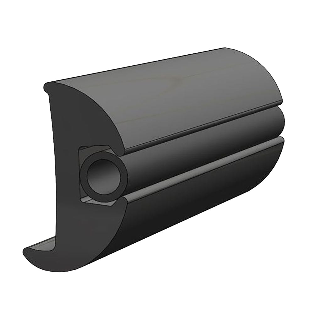 TACO Flexible Vinyl Black Rub Rail 1-1/16" x 1-7/8" 50L [V11-2423BKA50-1] - The Happy Skipper