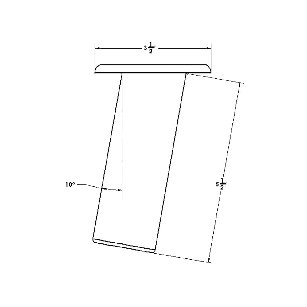 TACO Flush Mount Rod Holder 10 - Deluxe Anodized Finish [F31-0702BXY] - The Happy Skipper