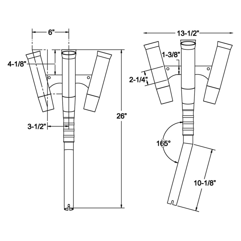 TACO Olympic 5-Rod Holder Cluster [F31-0790BXY-1] - The Happy Skipper