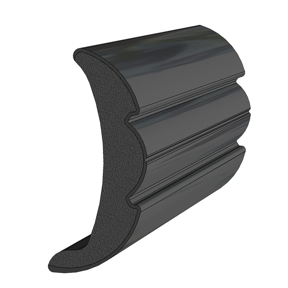 TACO Rigid Vinyl Flex-Core Rub Rail 2" x 7/8" - Black 60 [V21-9906BKA60D-1] - The Happy Skipper