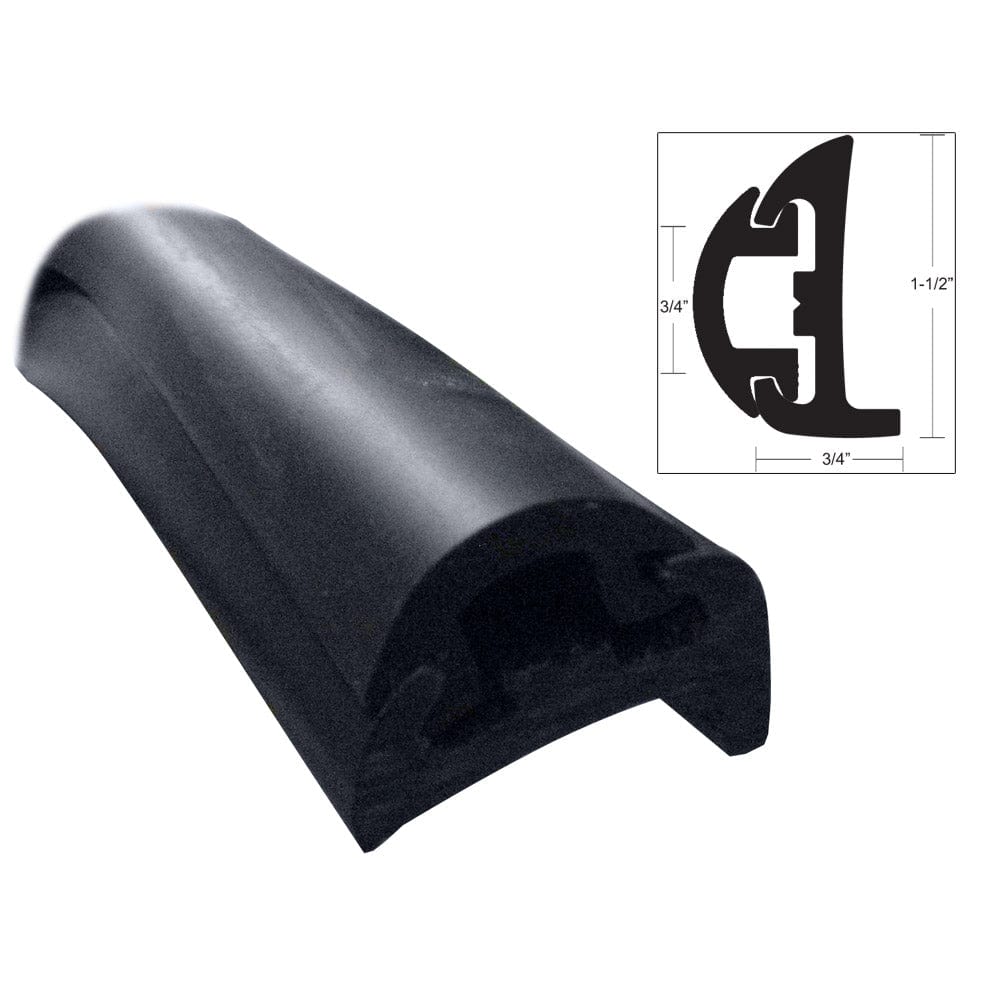 TACO Semi-Rigid Rub Rail Kit - Black w/Black Insert - 50' [V11-9795BBK50D-2] - The Happy Skipper