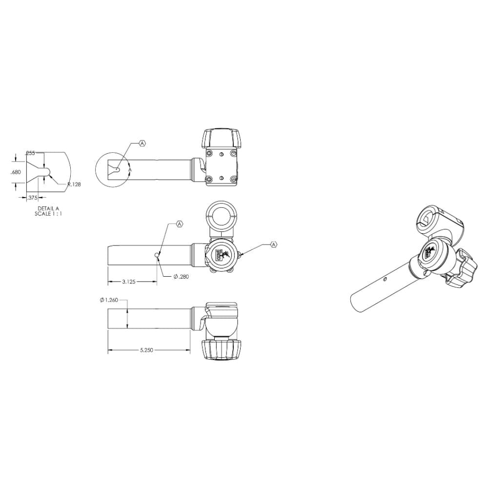 TACO ShadeFin Adjustable Clamp-On Pipe Mount [T10-3000-7] - The Happy Skipper