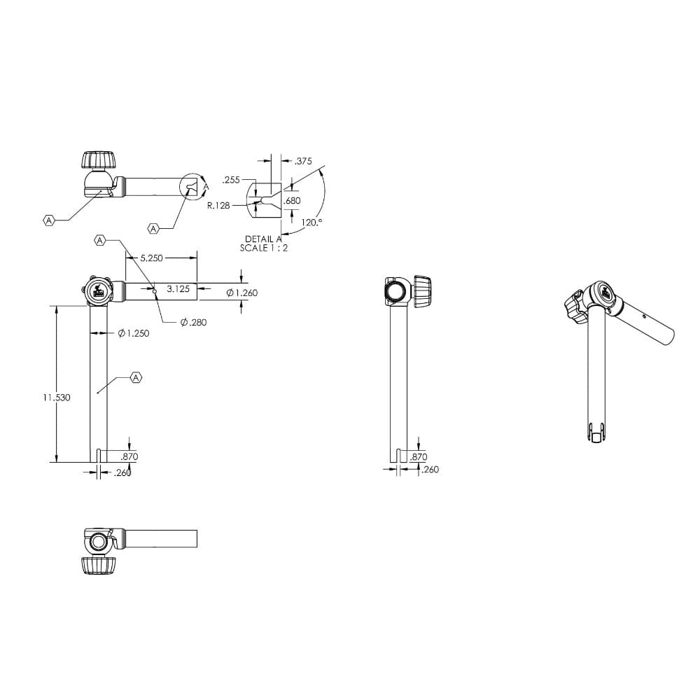TACO ShadeFin Adjustable Rod Holder Mount [T10-3000-6] - The Happy Skipper