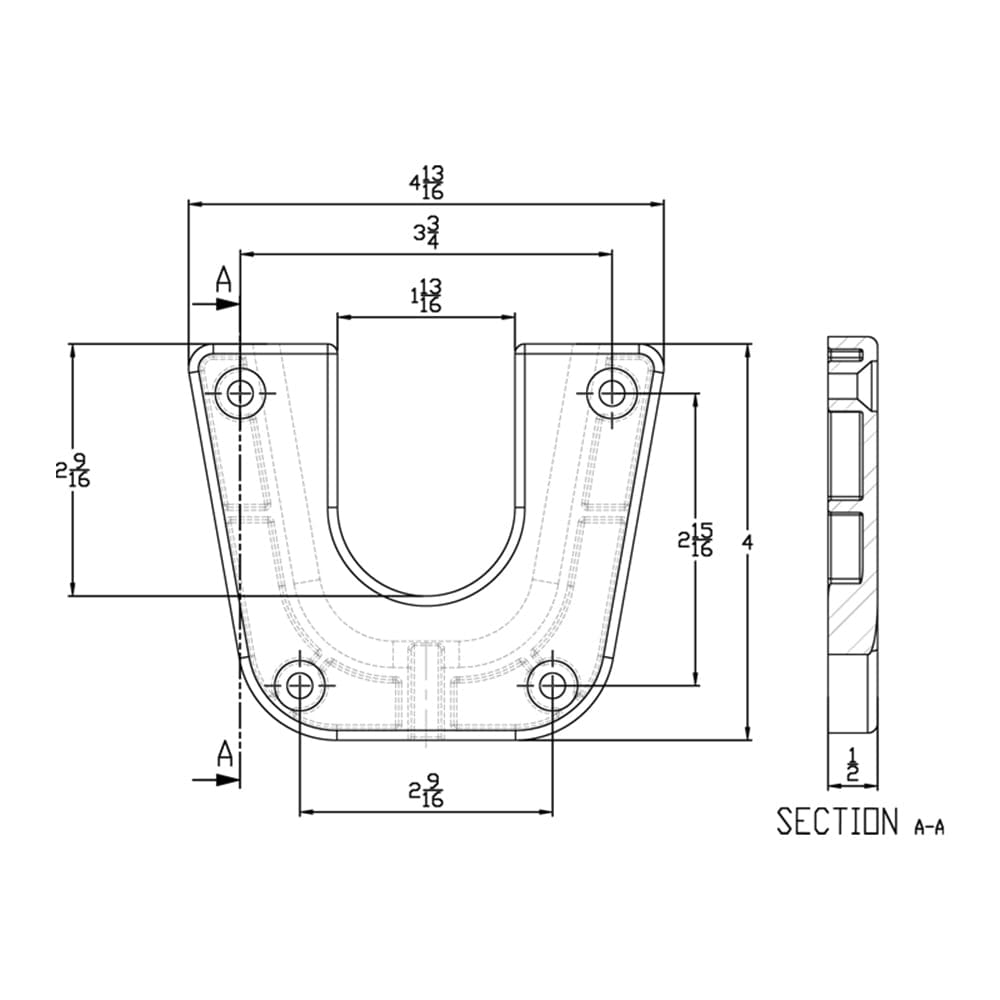 TACO Stainless Steel Mounting Bracket f/Side Mount Table Pedestal [F16-0080] - The Happy Skipper