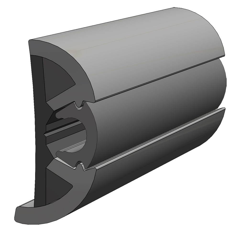 TACO SuproFlex Rub Rail Kit Gray w/Gray Insert - 2"H x 1.2"W x 80L [V11-9990GRD80-2] - The Happy Skipper