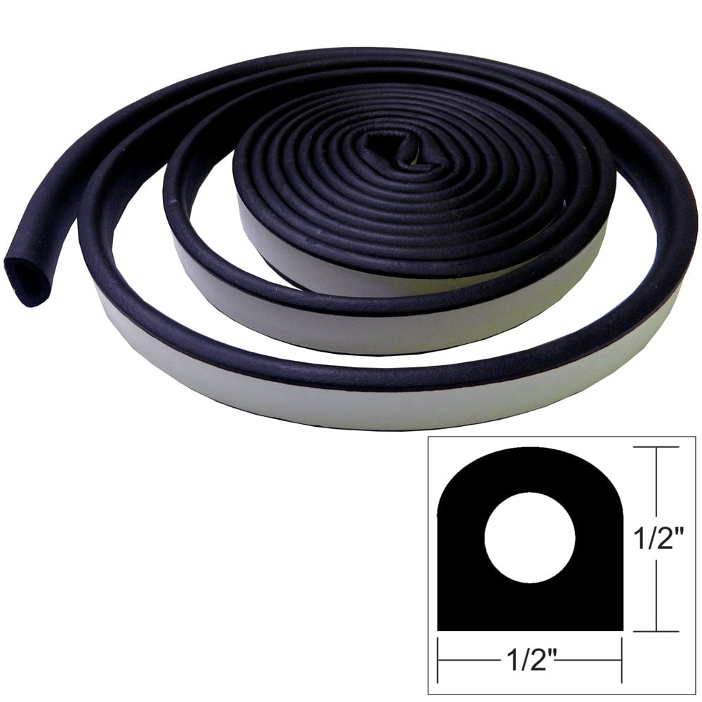 TACO Weather Seal - 10'L x 1/2"W x 1/2"H - Black [V30-0202B10-1] - The Happy Skipper