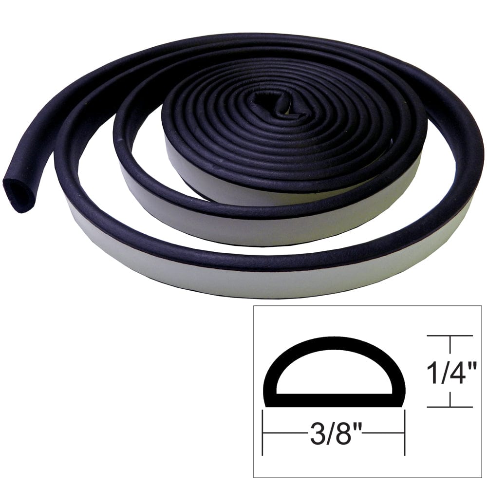 TACO Weather Seal - 10'L x 1/4"H x 3/8"W - Black [V30-1333B10-1] - The Happy Skipper