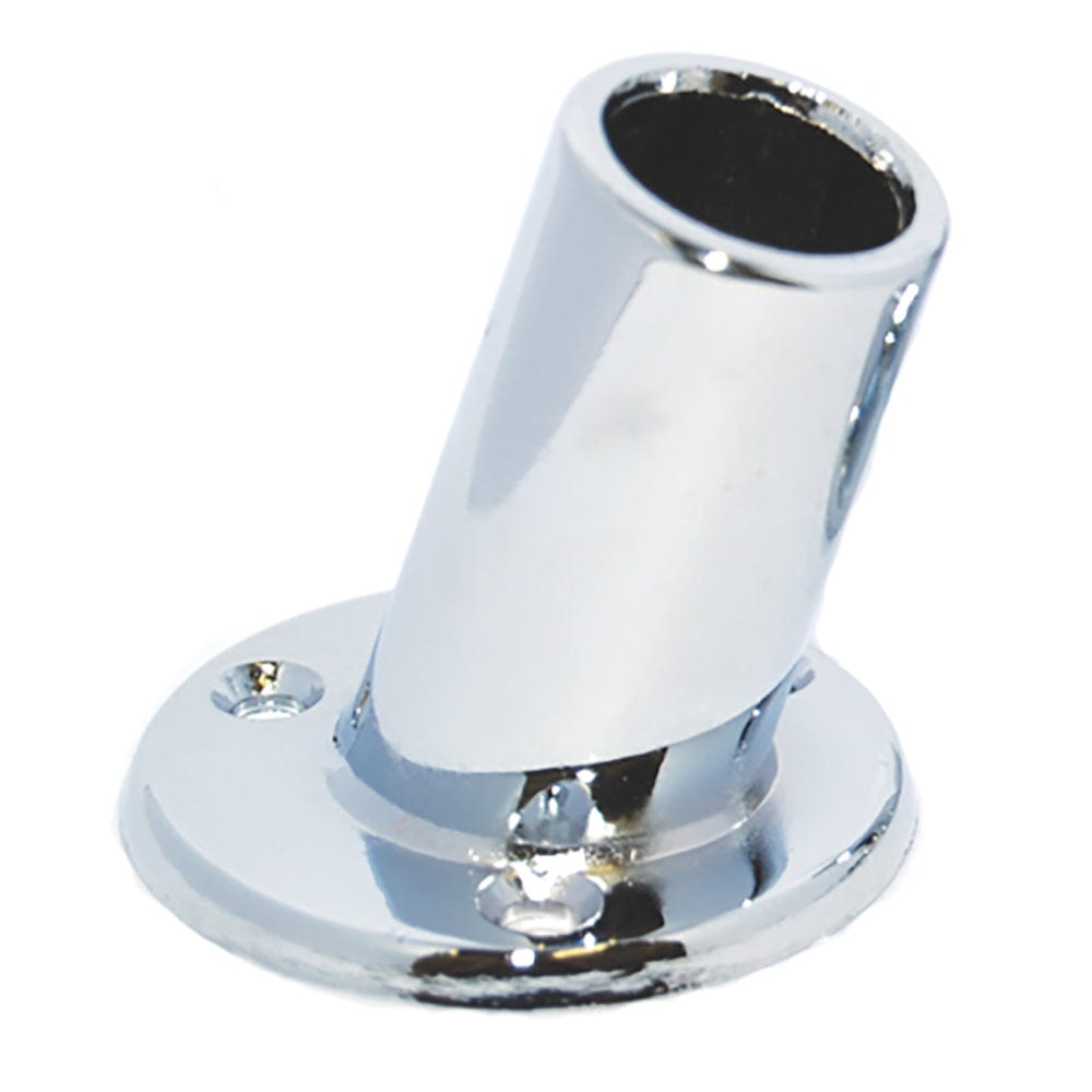 Taylor Made 1" Slanted Chrome Plated Flag Pole Socket [962] - The Happy Skipper