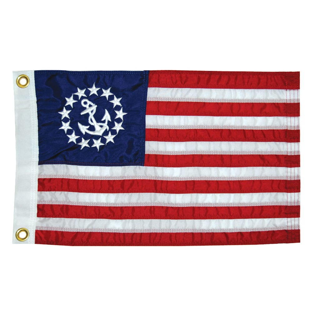 Taylor Made 12" x 18" Deluxe Sewn US Yacht Ensign Flag [8118] - The Happy Skipper