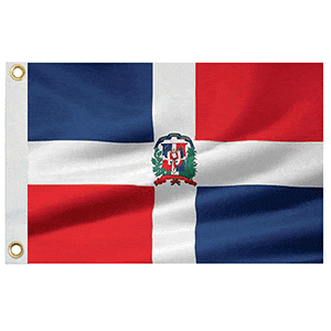 Taylor Made Dominican Republic Flag 12" x 18" Nylon [93070] - The Happy Skipper