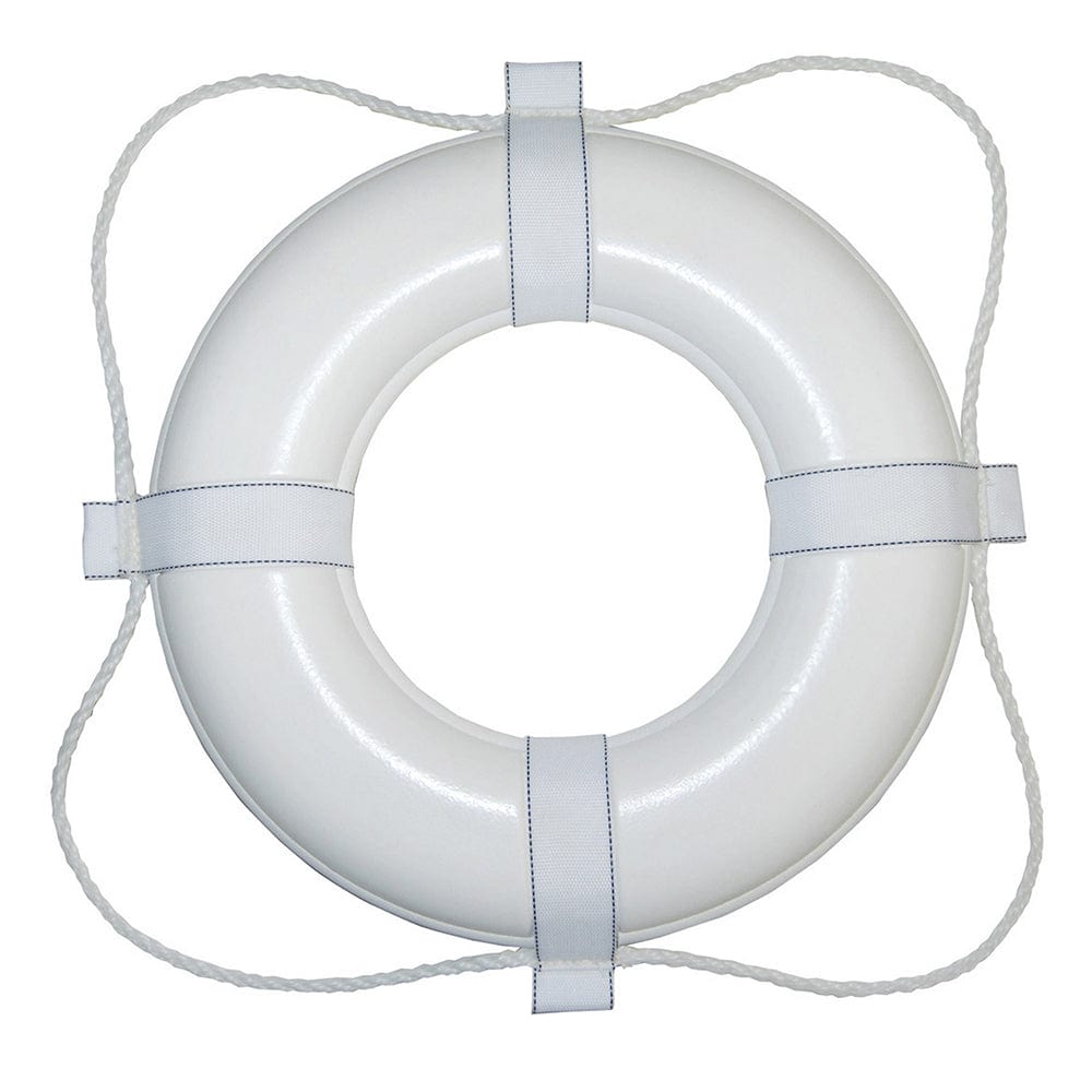 Taylor Made Foam Ring Buoy - 24" - White w/White Grab Line [361] - The Happy Skipper