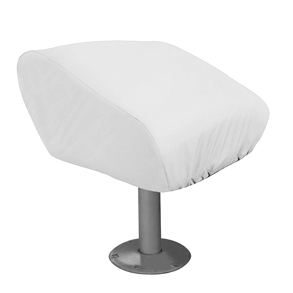 Taylor Made Folding Pedestal Boat Seat Cover - Vinyl White [40220] - The Happy Skipper