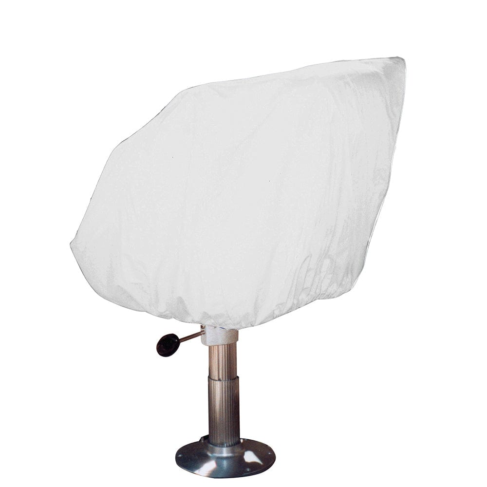 Taylor Made Helm/Bucket/Fixed Back Boat Seat Cover - Vinyl White [40230] - The Happy Skipper