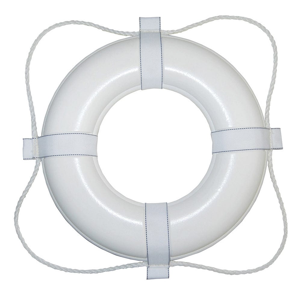 Taylor Made White 30" Foam Ring Buoy w/White Grab Line [380] - The Happy Skipper