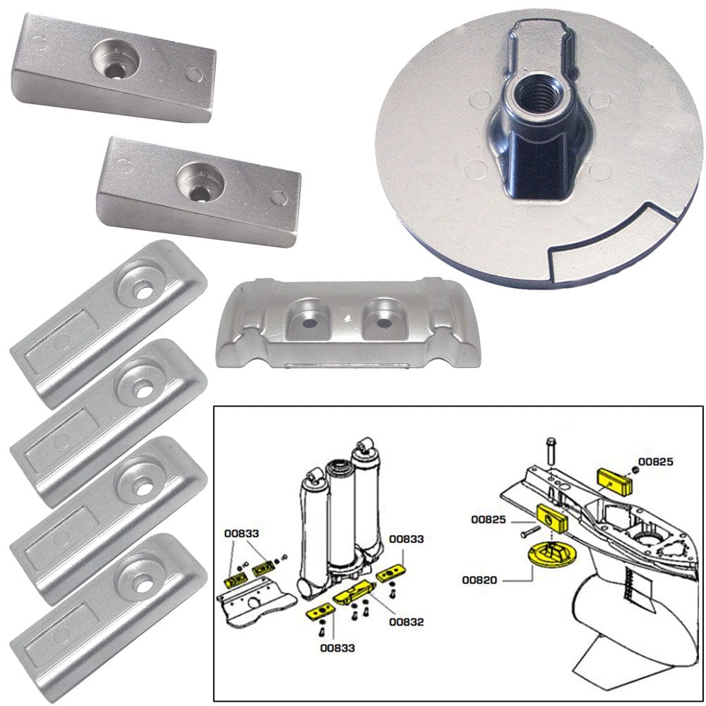 Tecnoseal Anode Kit w/Hardware - Mercury Verado 6 - Magnesium [20816MG] - The Happy Skipper