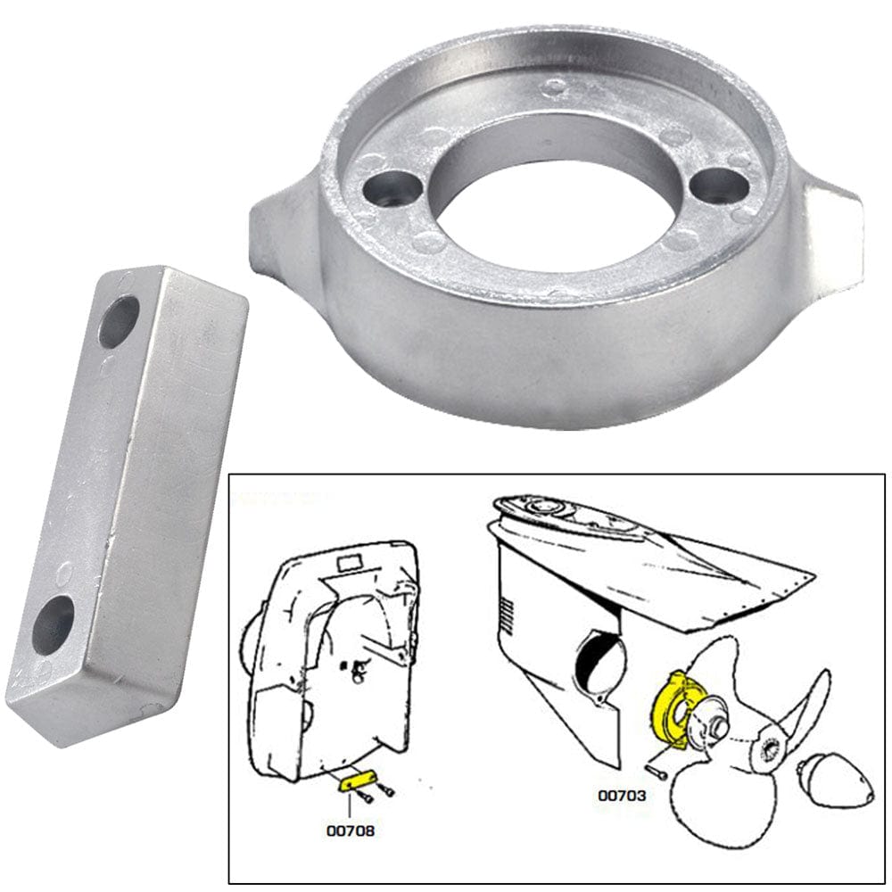 Tecnoseal Anode Kit w/Hardware - Volvo 290 - Magnesium [20705MG] - The Happy Skipper