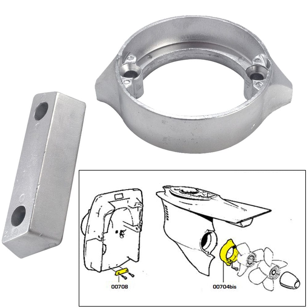 Tecnoseal Anode Kit w/Hardware - Volvo Duo-Prop 290 - Aluminum [20706AL] - The Happy Skipper
