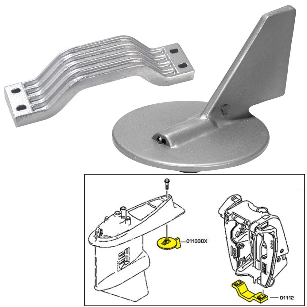 Tecnoseal Anode Kit w/Hardware - Yamaha 150-200HP - Zinc [21101] - The Happy Skipper