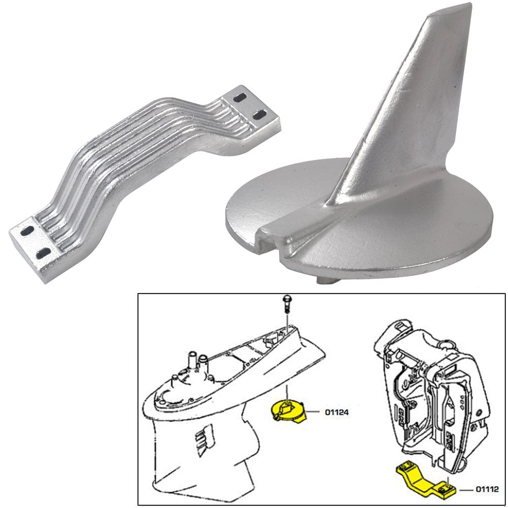 Tecnoseal Anode Kit - Yamaha 200-250HP - Zinc [21104] - The Happy Skipper