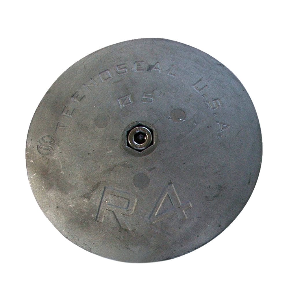 Tecnoseal R4 Rudder Anode - Zinc - 5" Diameter x 5/8" Thickness [R4] - The Happy Skipper