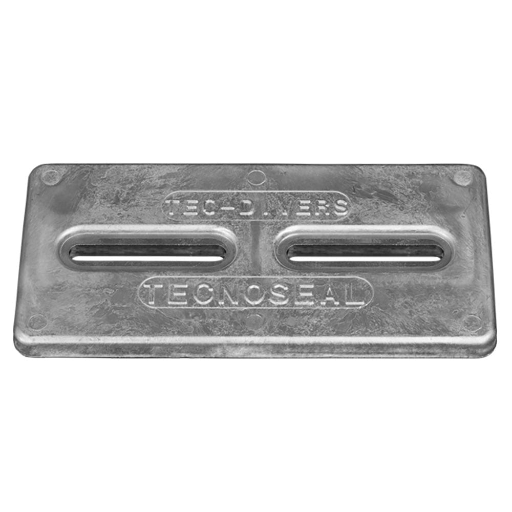 Tecnoseal Rectangular Zinc Plate Anode w/Inserts - 12" x 6" x 1" [TEC-DIVERSD] - The Happy Skipper
