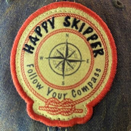 The Happy Skipper Classic Logo Blue Trucker Hat - The Happy Skipper
