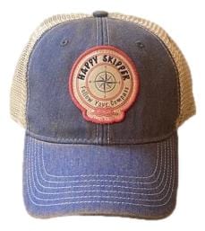 The Happy Skipper Classic Logo Blue Trucker Hat - The Happy Skipper