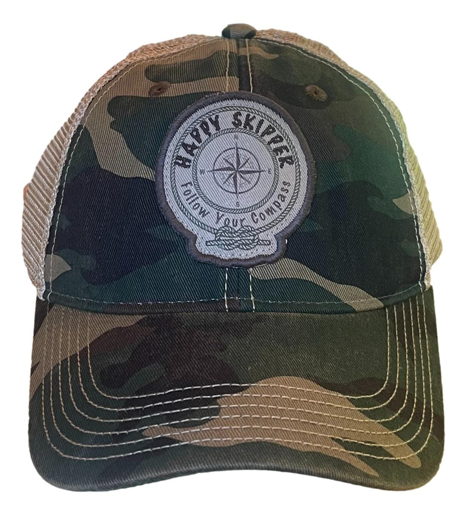 The Happy Skipper Classic Logo Camo Trucker Hat - The Happy Skipper