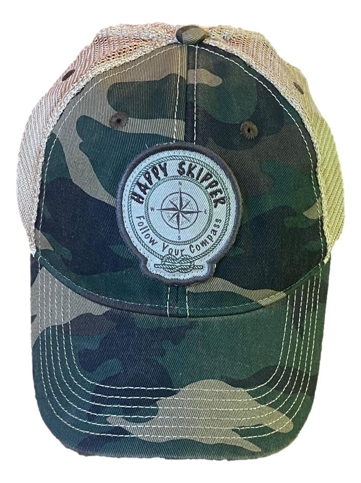 The Happy Skipper Classic Logo Camo Trucker Hat - The Happy Skipper