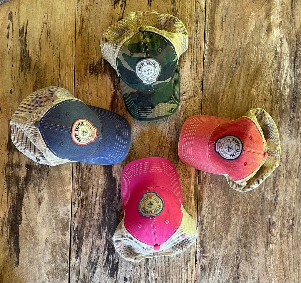 The Happy Skipper Classic Logo Camo Trucker Hat - The Happy Skipper