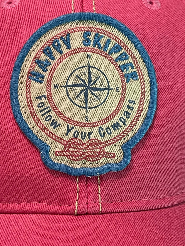 The Happy Skipper Classic Logo Pink Trucker Hat - The Happy Skipper