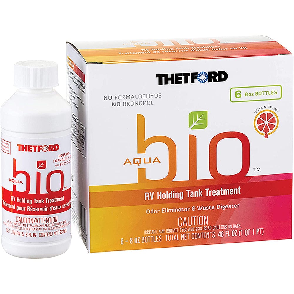Thetford AquaBio RV Holding Tank Treatment - Citrus Twist Scent - 6-Pack of 8oz Bottles [96604] - The Happy Skipper