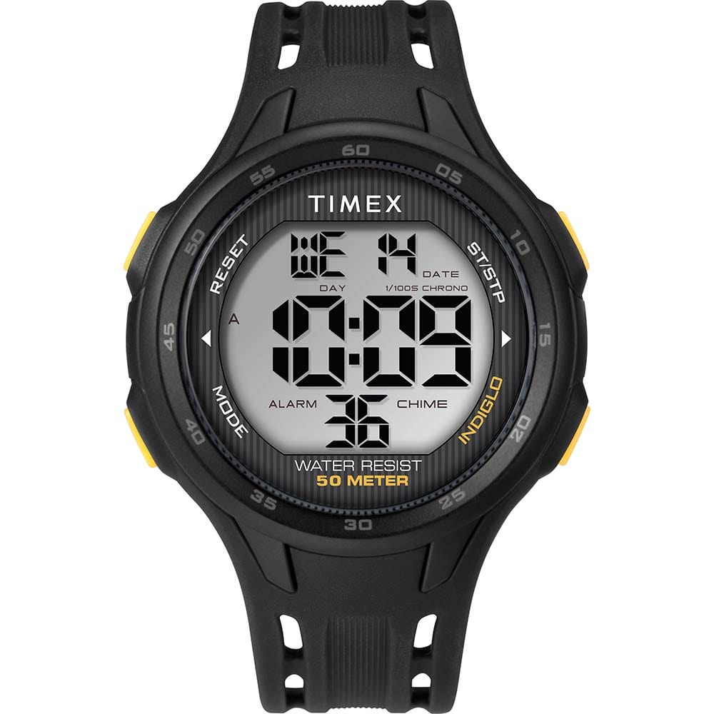 Timex DGTL 45mm Mens Watch - Black/Yellow Case - Black Strap [TW5M41400] - The Happy Skipper