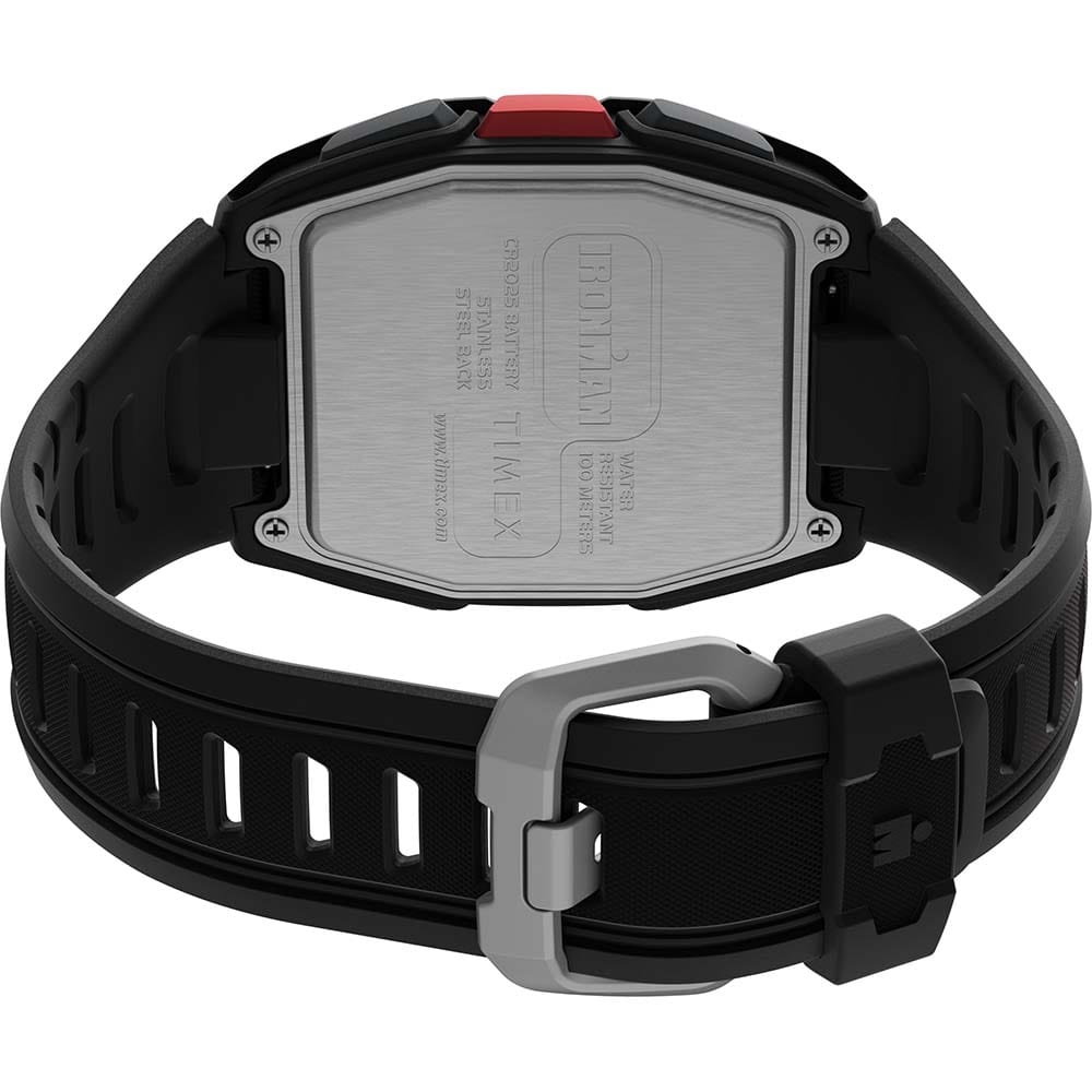Timex IRONMAN T300 Silicone Strap Watch - Black/Red [TW5M47500] - The Happy Skipper