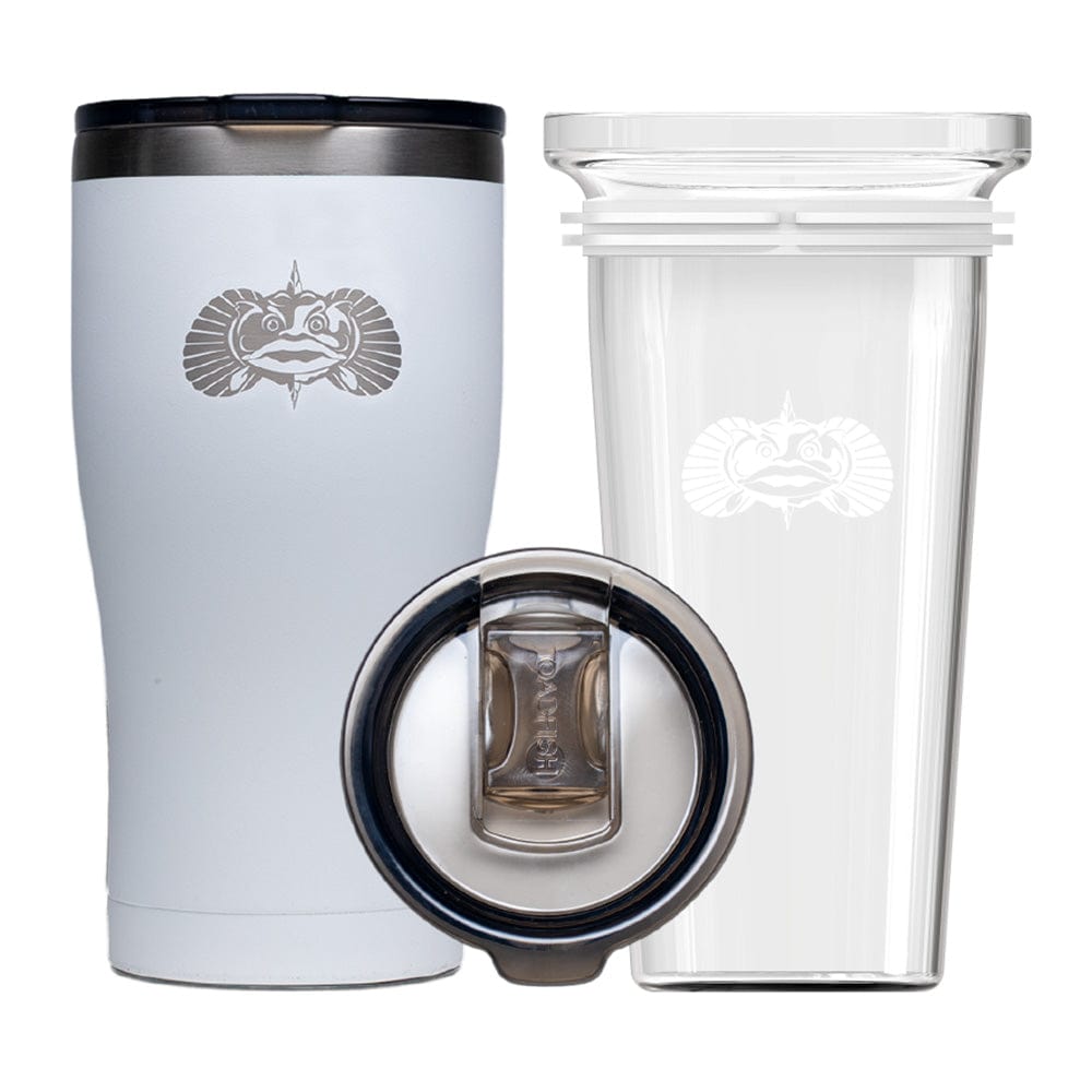 Toadfish Non-Tipping 20oz Tumbler - White [1133] - The Happy Skipper