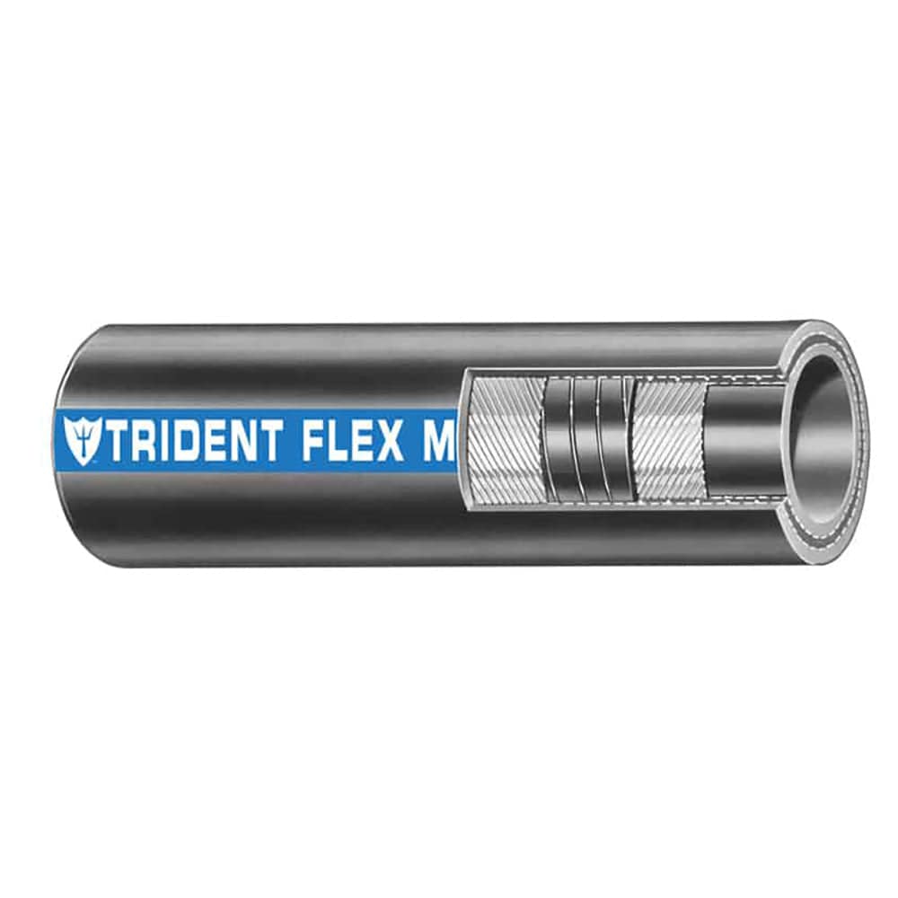 Trident Marine 1-1/4" x 50 Coil Flex Marine Wet Exhaust Water Hose - Black [100-1146] - The Happy Skipper