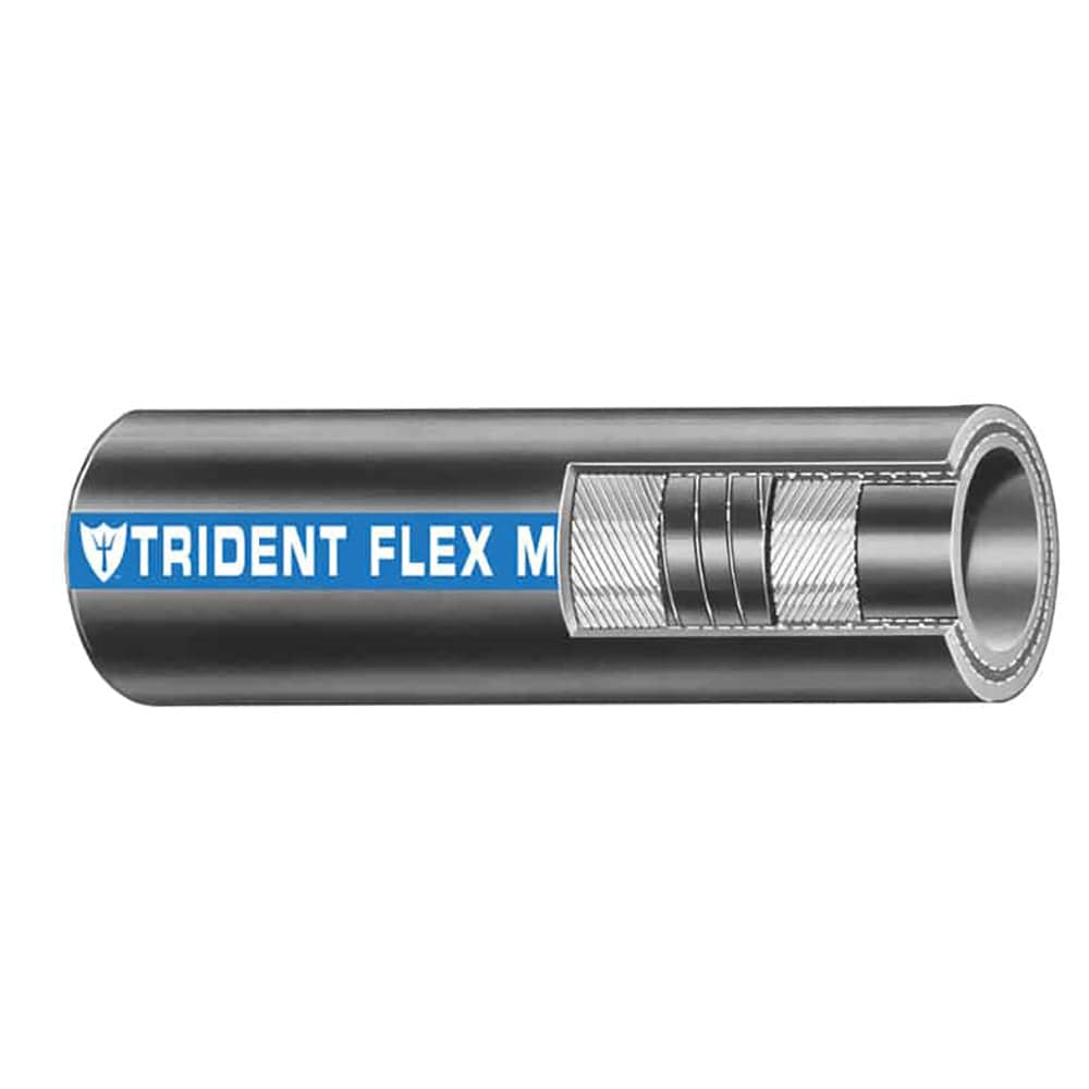 Trident Marine 1" x 50 Coil Flex Marine Wet Exhaust Water Hose - Black [100-1006] - The Happy Skipper