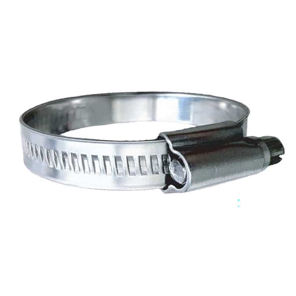 Trident Marine 316 SS Non-Perforated Worm Gear Hose Clamp - 3/8" Band - (1-1/2" - 2") Clamping Range - 10-Pack - SAE Size 24 [710-1381] - The Happy Skipper