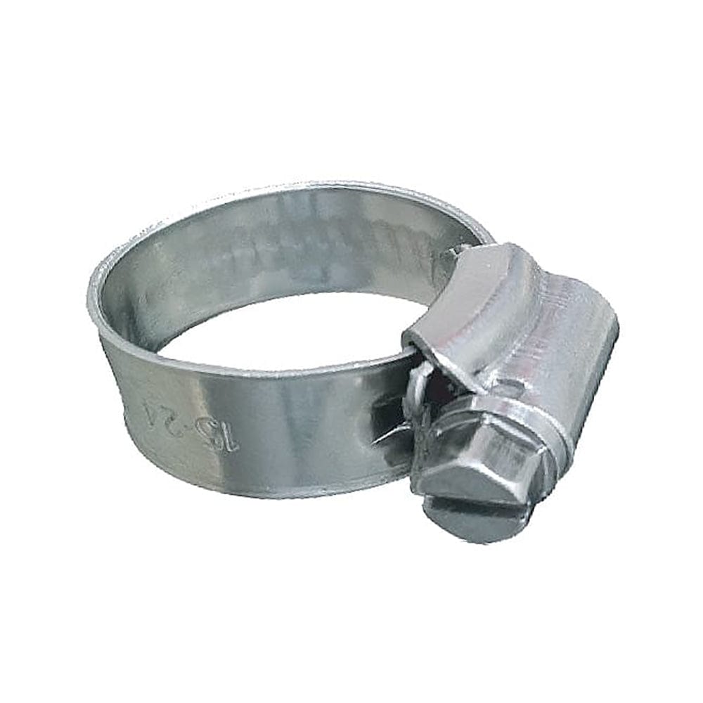 Trident Marine 316 SS Non-Perforated Worm Gear Hose Clamp - 3/8" Band - (3/4" 1-1/8") Clamping Range - 10-Pack - SAE Size 10 [705-0581] - The Happy Skipper