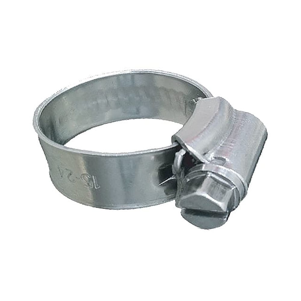 Trident Marine 316 SS Non-Perforated Worm Gear Hose Clamp - 3/8" Band - 7/16"21/32" Clamping Range - 10-Pack - SAE Size 4 [705-0561] - The Happy Skipper