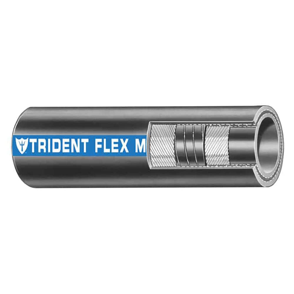 Trident Marine 3/4" x 50 Coil Flex Marine Wet Exhaust Water Hose - Black [100-0346] - The Happy Skipper