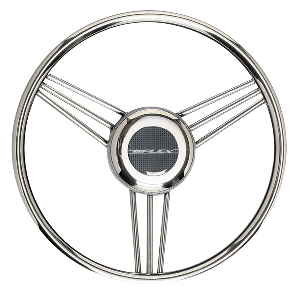 Uflex V27 13.8" Steering Wheel - Stainless Steel Grip Spokes [V27] - The Happy Skipper
