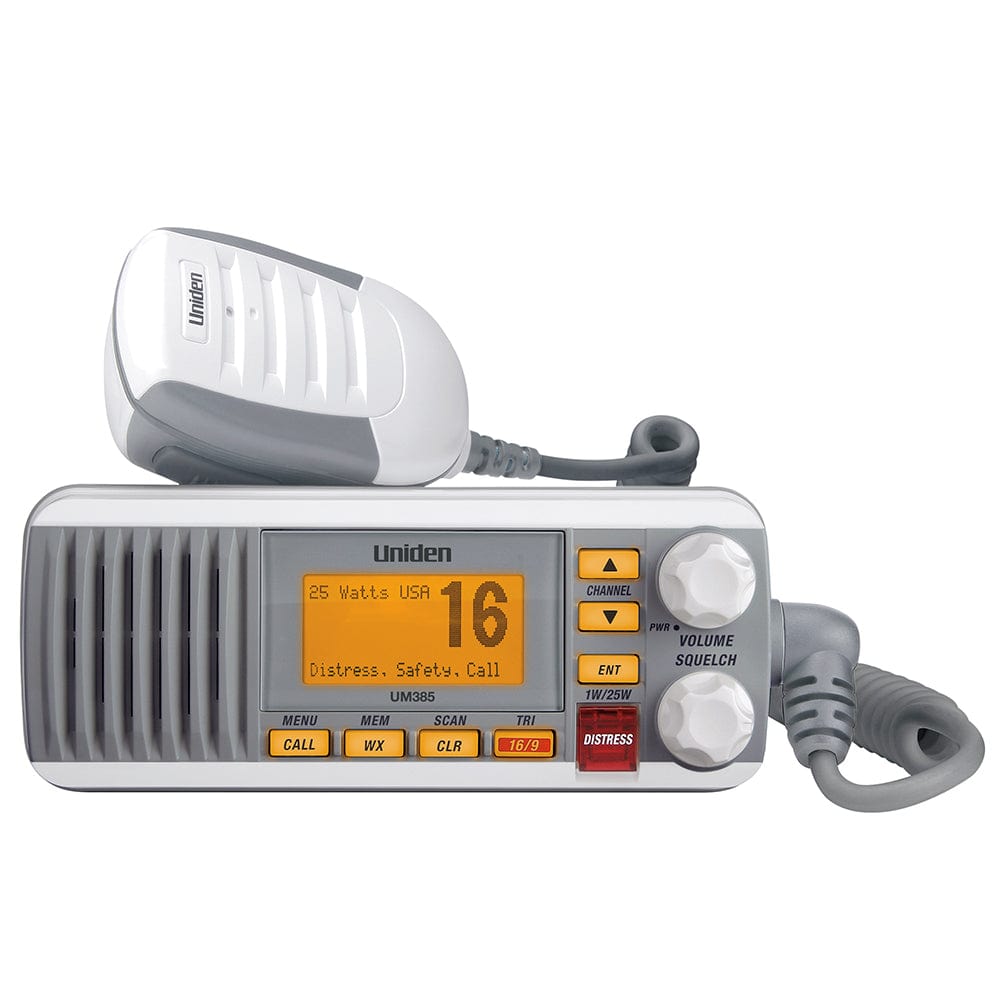 Uniden UM385 Fixed Mount VHF Radio - White [UM385] - The Happy Skipper