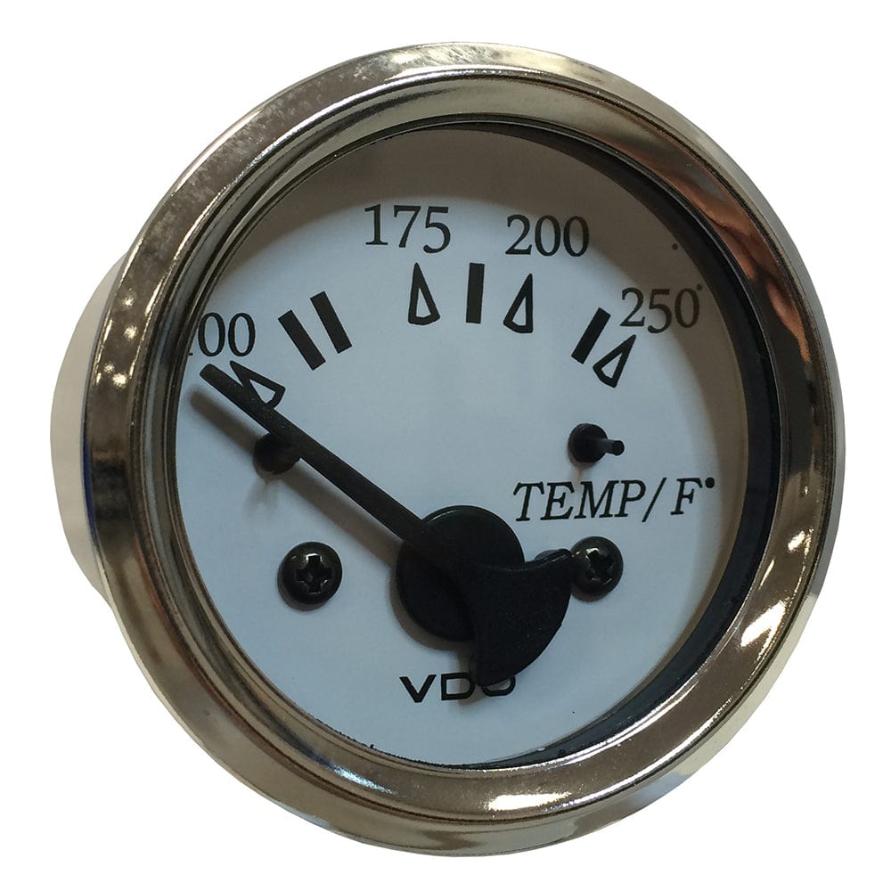 VDO Cockpit Marine 52MM (2-1/16") Water Temp. Gauge - 0-250F - White Dial/Chrome Bezel [310-15277] - The Happy Skipper