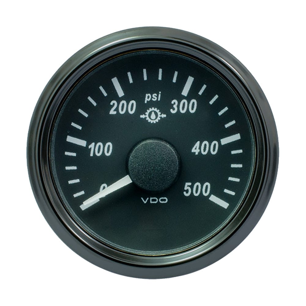 VDO SingleViu 52mm (2-1/16") Gear Pressure Gauge - 500 PSI - 0-4.5V [A2C3832740030] - The Happy Skipper