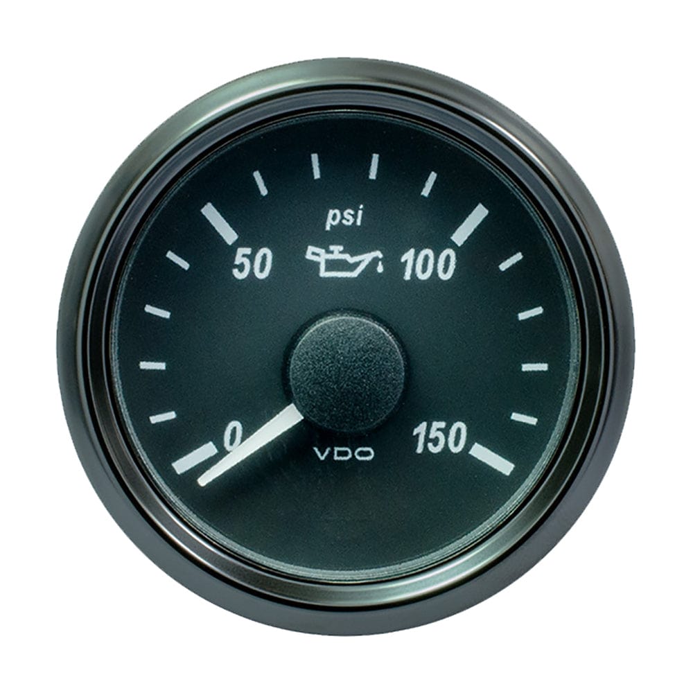VDO SingleViu 52mm (2-1/16") Oil Pressure Gauge - 150 PSI - 0-180 Ohm [A2C3833300030] - The Happy Skipper
