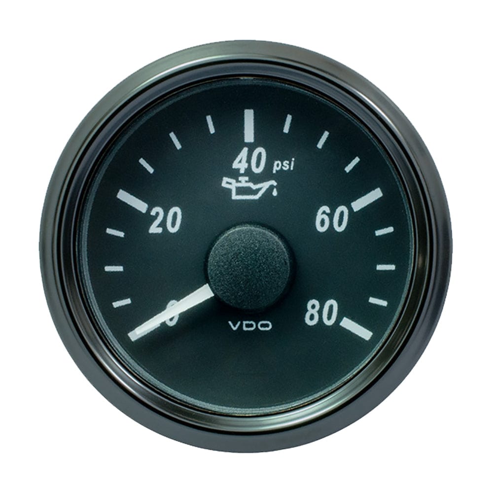 VDO SingleViu 52mm (2-1/16") Oil Pressure Gauge - 80 PSI - 240-33 Ohm [A2C3833230030] - The Happy Skipper